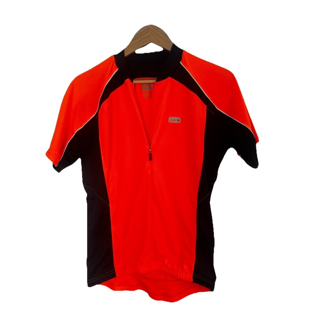 Louis Garneu LG Orange‎ Cycling Jersey w/Zipper Athletic Shirt Unisex Med